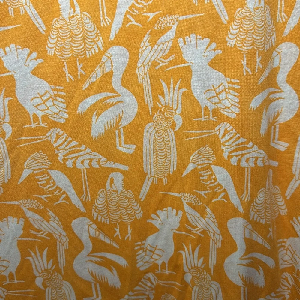 💛H&M Conscious Women’s Orange Tropical Bird Sleeveless Top Sz XL